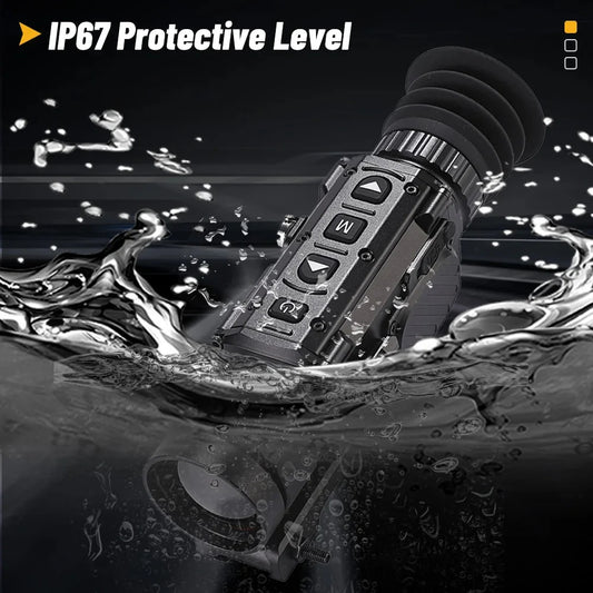 AH35/50L Thermal Imaging Sight Scope IP67 Waterproof Laser Ranging Pseudo-Color Heat Monocular Camcorder Hunting Aiming Thermographic